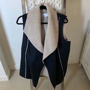 Nordstrom Rack Faux Fur Lined Faux Suede Vest